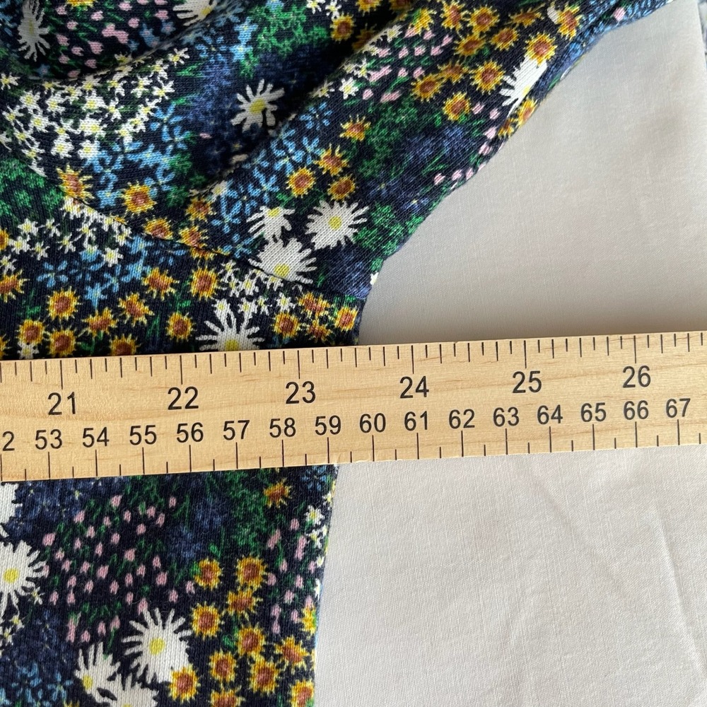 Joules Women's Navy Floral Pip Print Cottagecore Quarter Zip Sweatshirt Size 12 - Picture 8 of 9